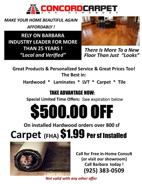 Concord Carpet and Hardwood Coupon 